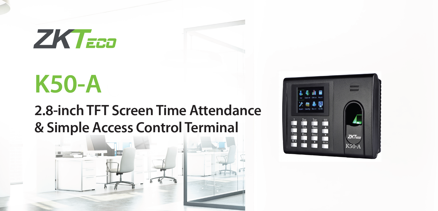 ZKTeco K50-A FINGERPRINT TIME ATTENDANCE DEVICE